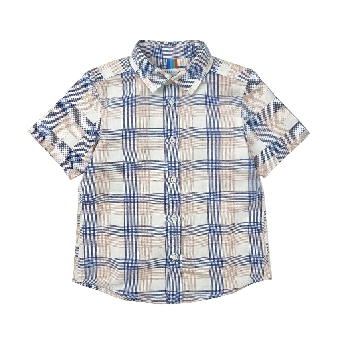 Boy's SS Spread Collar Plaid shirt