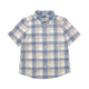 Boy's SS Spread Collar Plaid shirt
