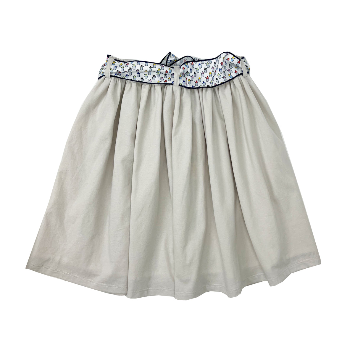 Girl's Waist Tie Knit Skirt