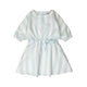 Girl's 3/4 Sleeve Stripe Dress