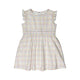 Girl's Sleeveless Plaid  Smocking Dress
