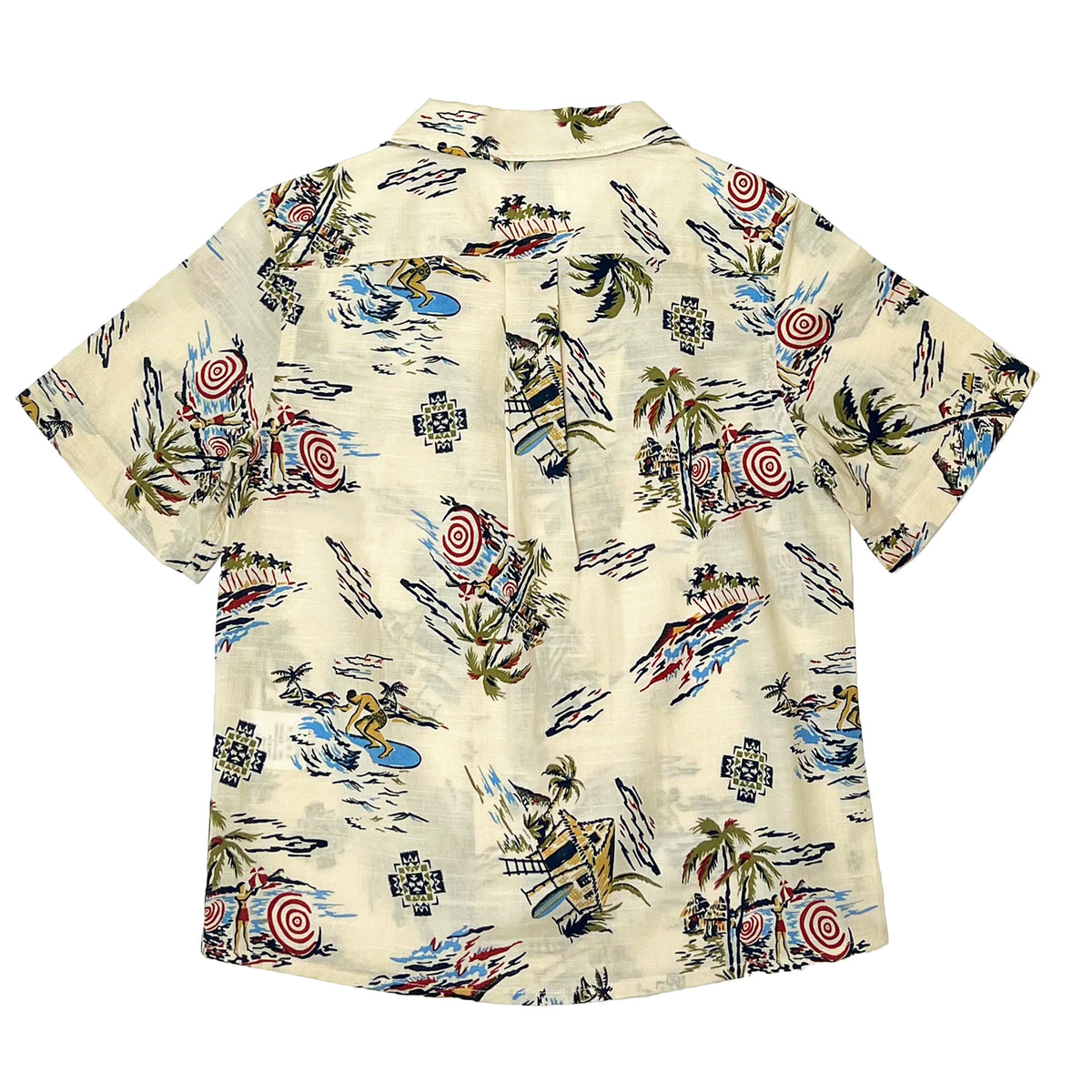 Boy's SS Camp Collar Print Shirt
