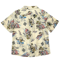 Boy's SS Camp Collar Print Shirt