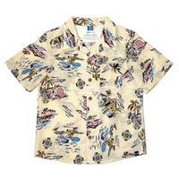 Boy's SS Camp Collar Print Shirt