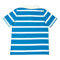 Boy's SS Stripe Polo with Palm tree Print Chest Pocket