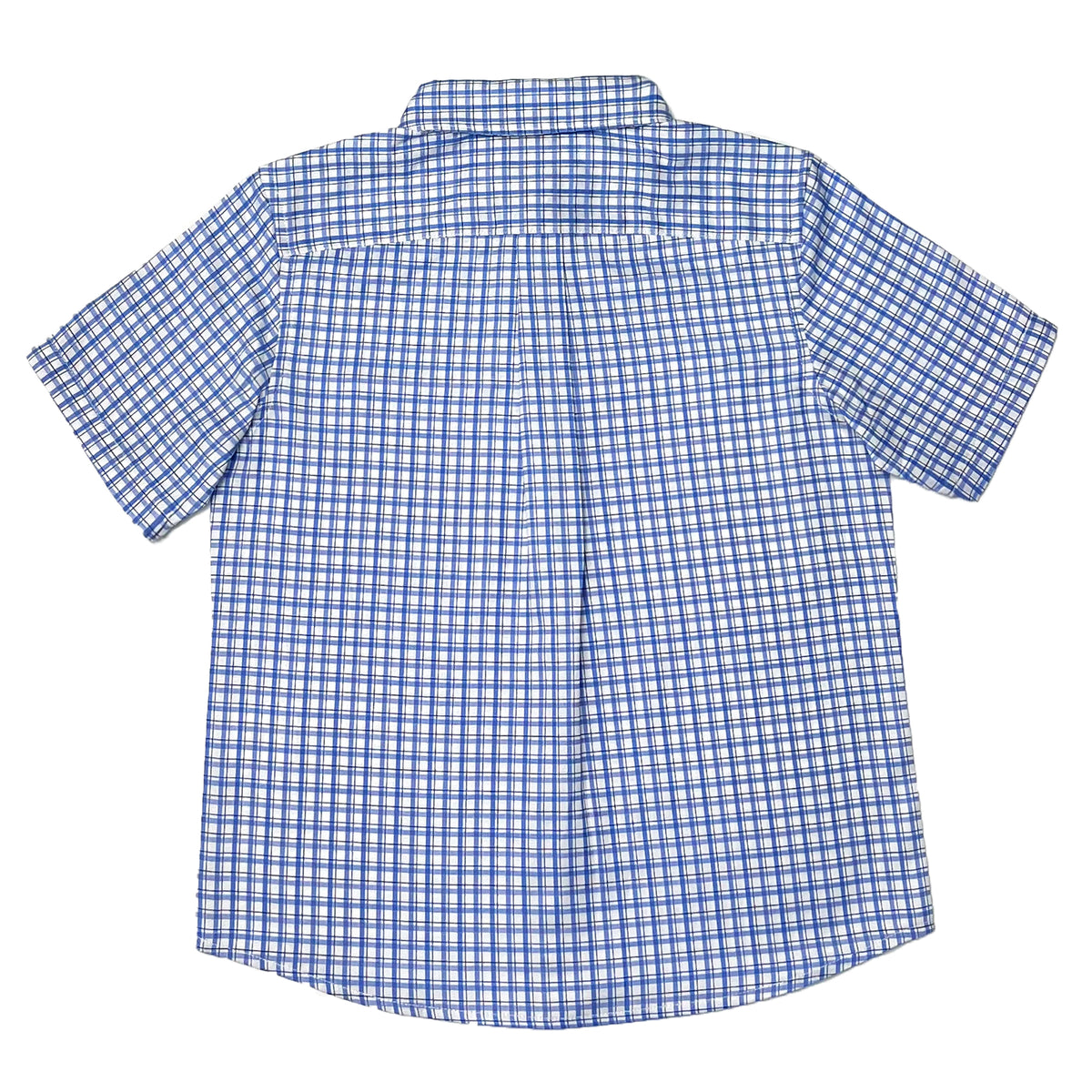 Boy's SS Spread Collar Check Shirt