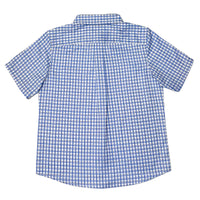 Boy's SS Spread Collar Check Shirt