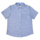 Boy's SS Spread Collar Check Shirt