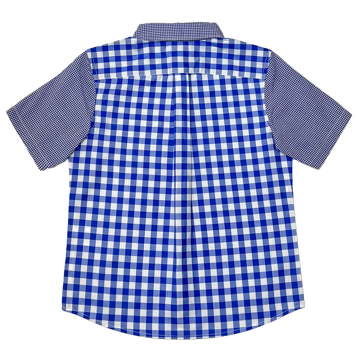 Boy's SS  Spread Collar Mixed Check  Shirt - My Little J