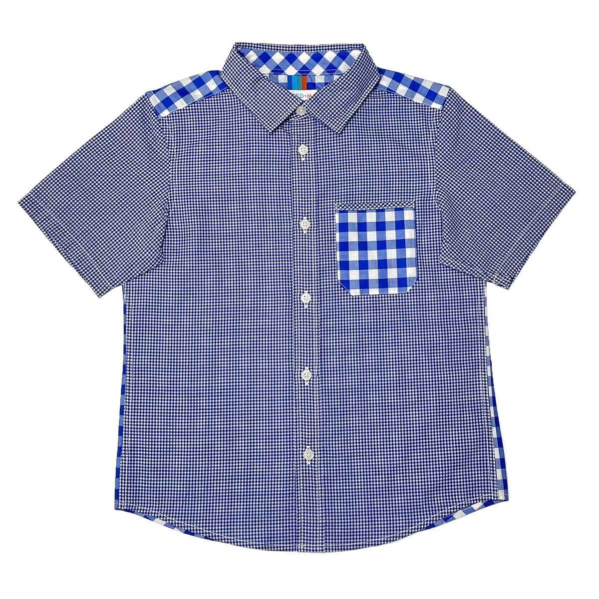 Boy's SS  Spread Collar Mixed Check  Shirt - My Little J