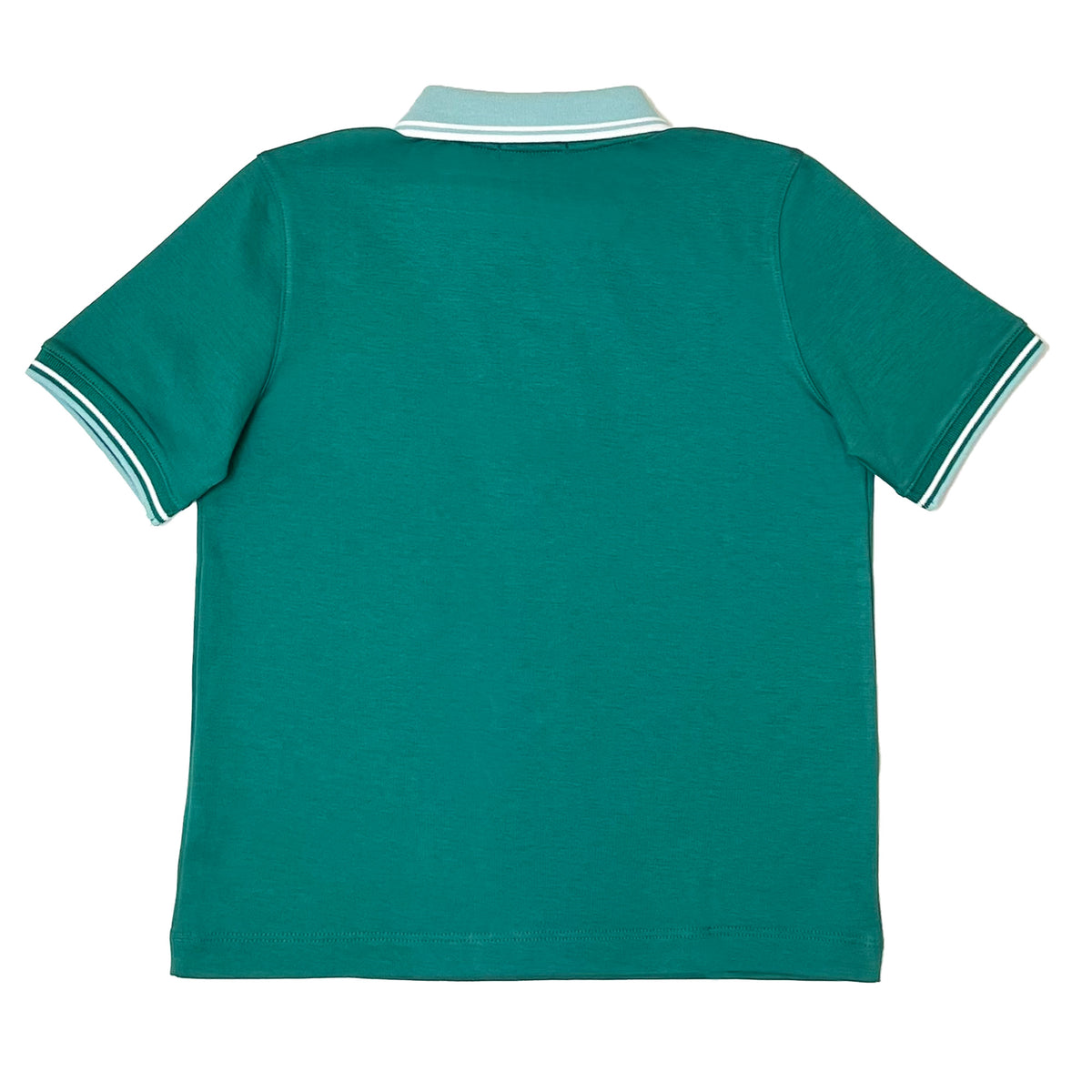 Boy's SS Flat Knit Tipping Collar Polo - My Little J