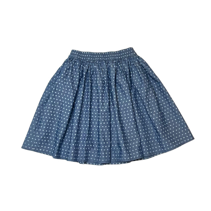 Ladies Polka dot indigo skirt