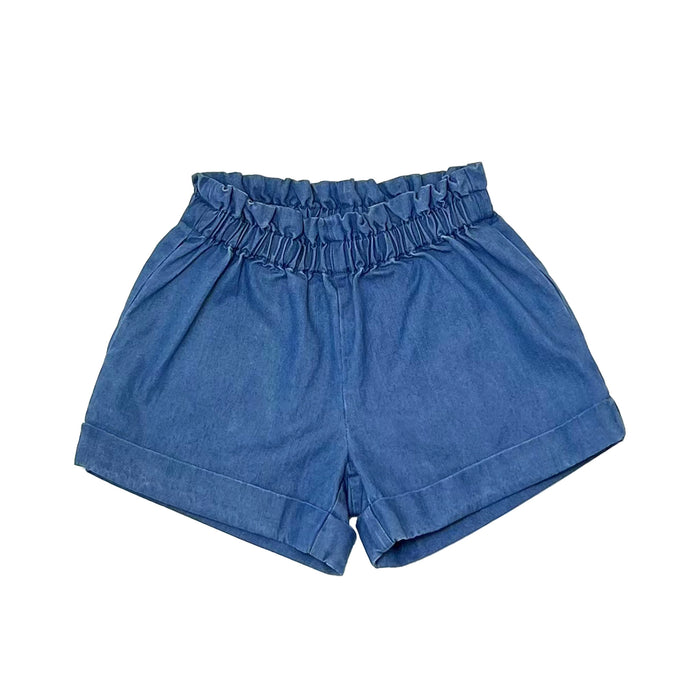 Girl's Indigo Pull On Shorts