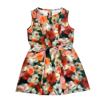 Girl's Sleeveless Floral Haze print Dress