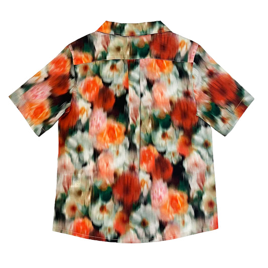Boy's SS Camp Collar Floral Haze Print Shirt - My Little J