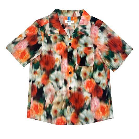 Boy's SS Camp Collar Floral Haze Print Shirt - My Little J
