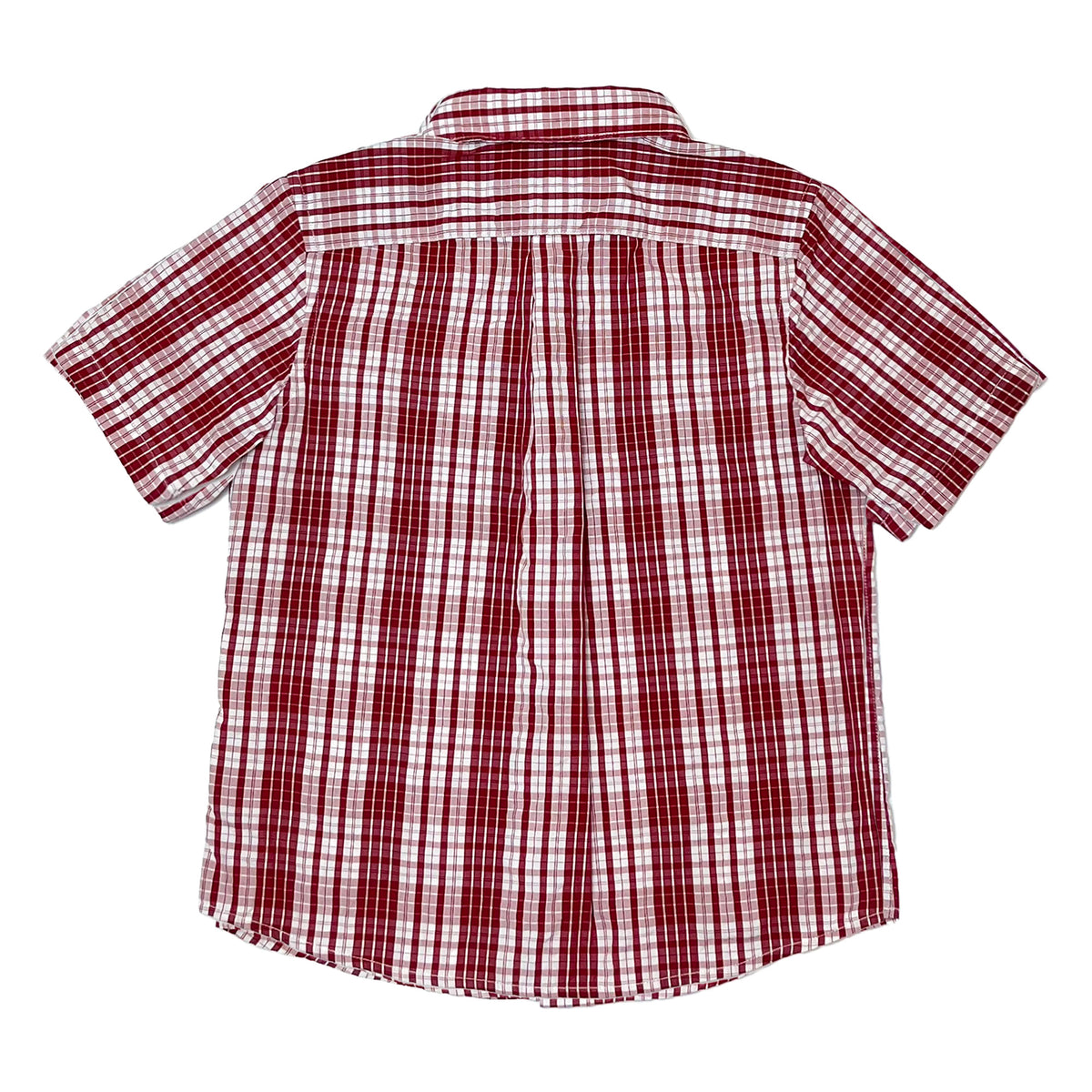 Boy's SS Spread Collar Seersucker Check shirt