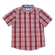 Boy's SS Spread Collar Seersucker Check shirt