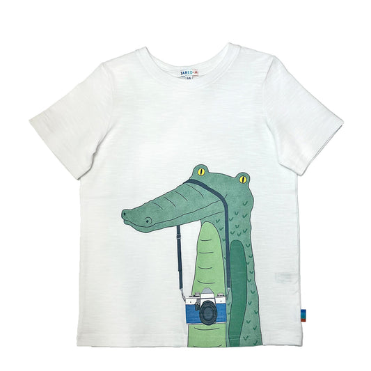 Boy's SS Crew Neck Tee with Crocodile Print - My Little J