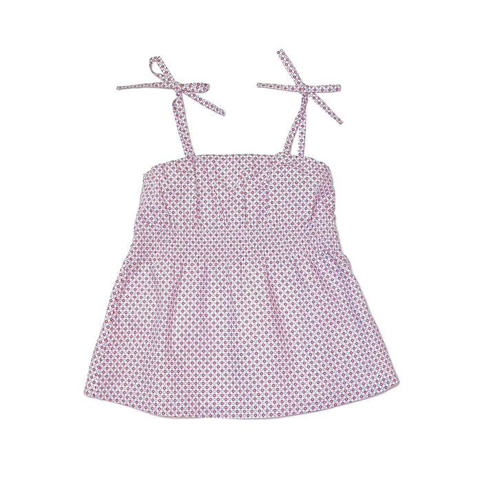 Girl's Woven Floral Print Tiki Top