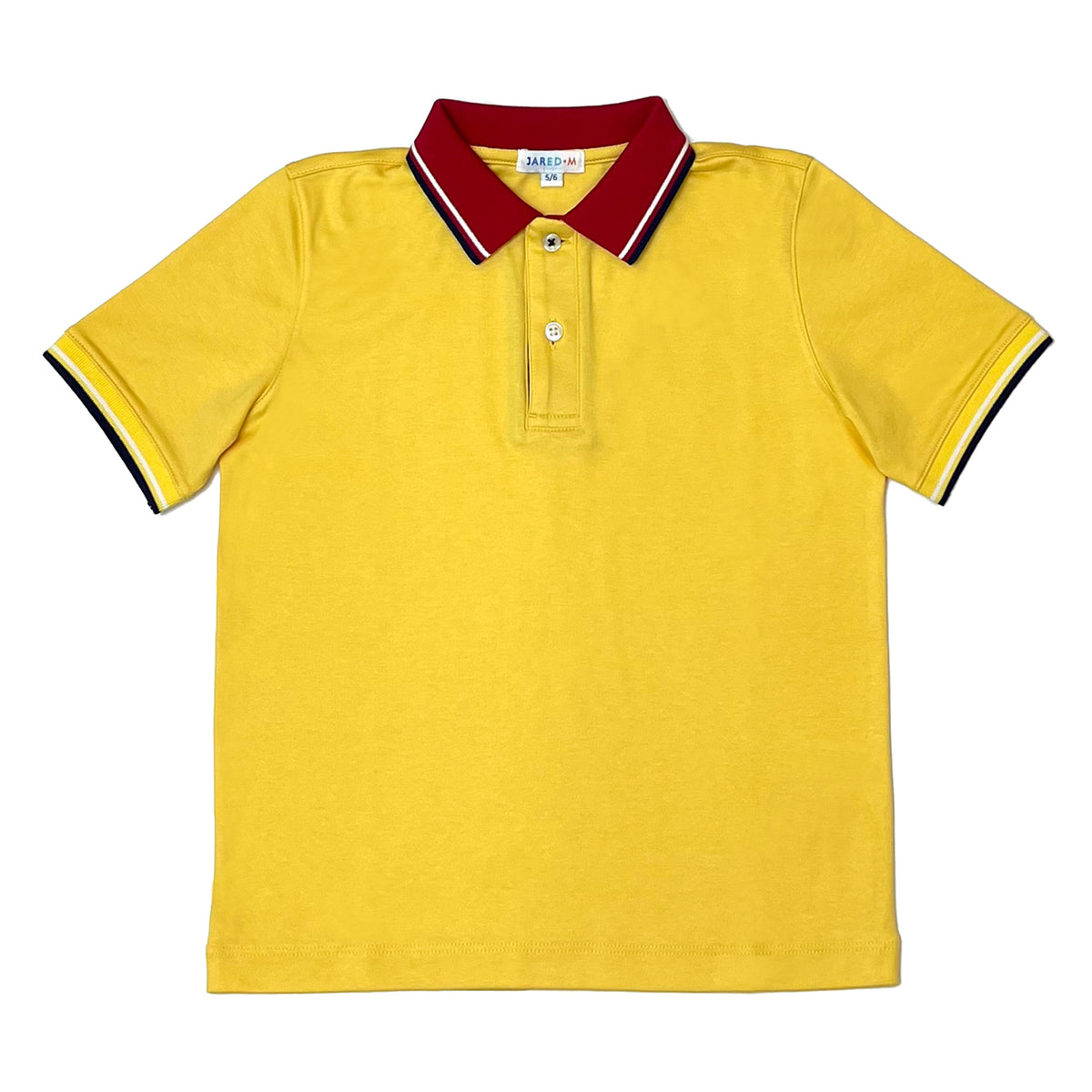 Boy's SS Flat Knit Tipping Collar Polo - My Little J