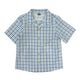Boy's SS Camp Collar Plaid shirt