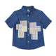 Boy's SS Spread Collar Patchwork shirt