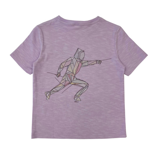 Girl's SS Crew Neck Fencing Tee - My Little J