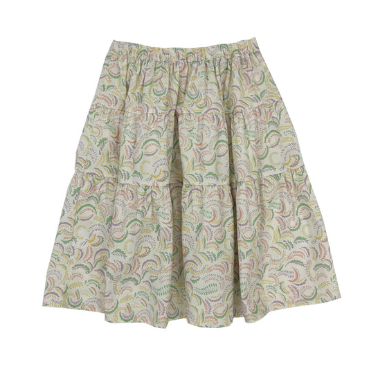 Girl's Feather Print Midi skirt - My Little J