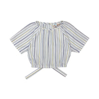 Girl's Round Neck Stripe Top