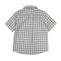 Boy's SS Spread Collar Plaid shirt