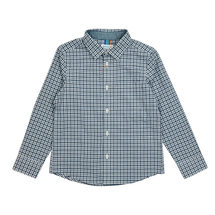 Boy's LS Spread Collar  Gingham Check Shirt - My Little J