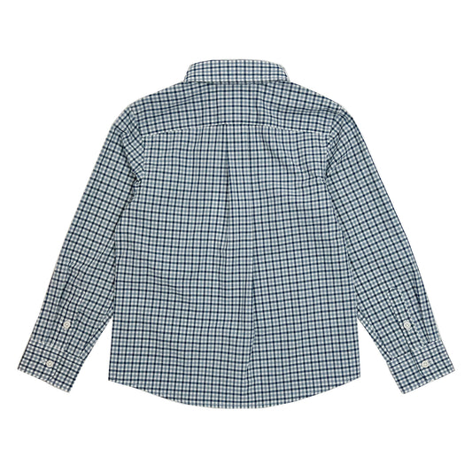 Boy's LS Spread Collar  Gingham Check Shirt - My Little J