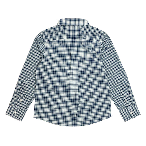 Boy's LS Spread Collar  Gingham Check Shirt - My Little J