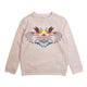 Girl's LS Knit Crew Lovebirds  Pullover