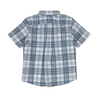 Boys SS Spread Collar Shirt - Azure - My Little J